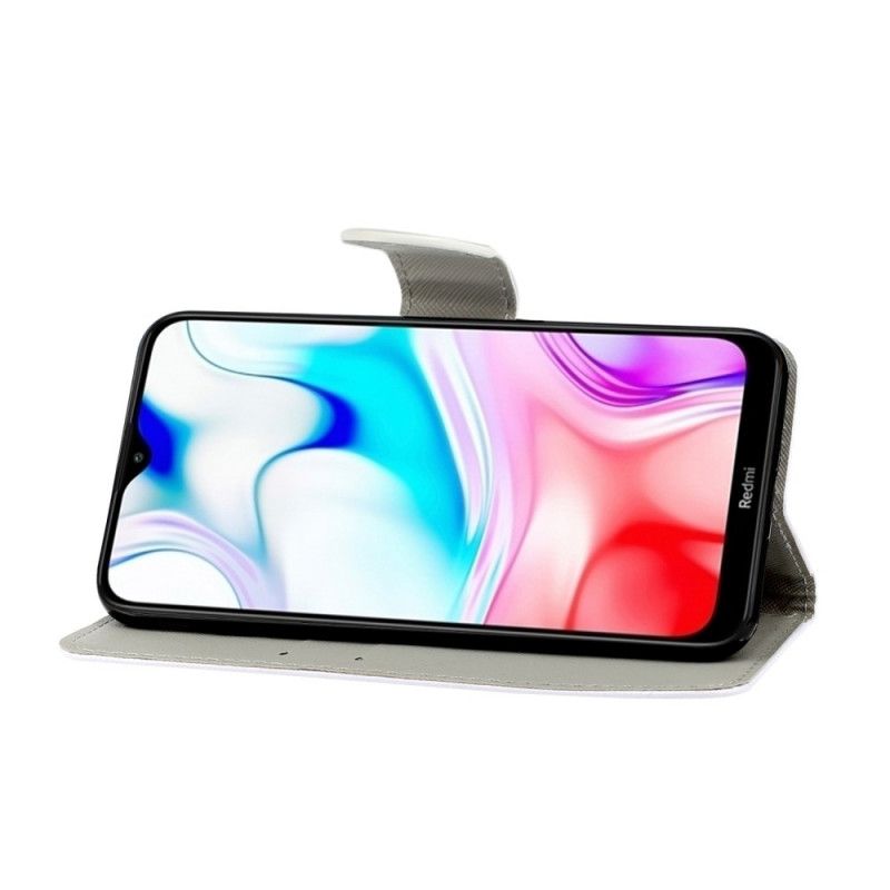 Flip Cover Xiaomi Redmi 8 Sort Sort Af Sommerfugle