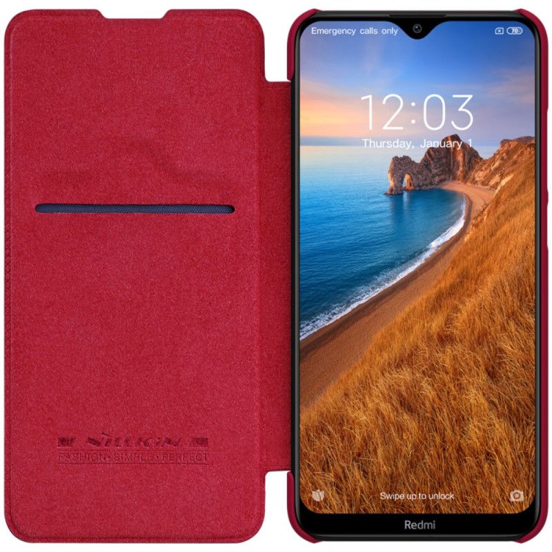 Læder Cover Xiaomi Redmi 8 Sort Nillkin Qin-Serie