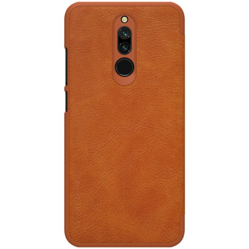 Læder Cover Xiaomi Redmi 8 Sort Nillkin Qin-Serie