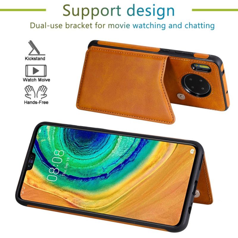 Cover for Huawei Mate 30 Brun Multifunktionel Kortholder