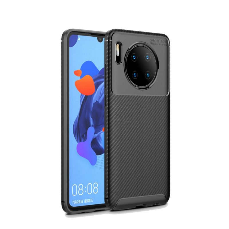 Cover for Huawei Mate 30 Sort Fleksibel Kulfiberstruktur