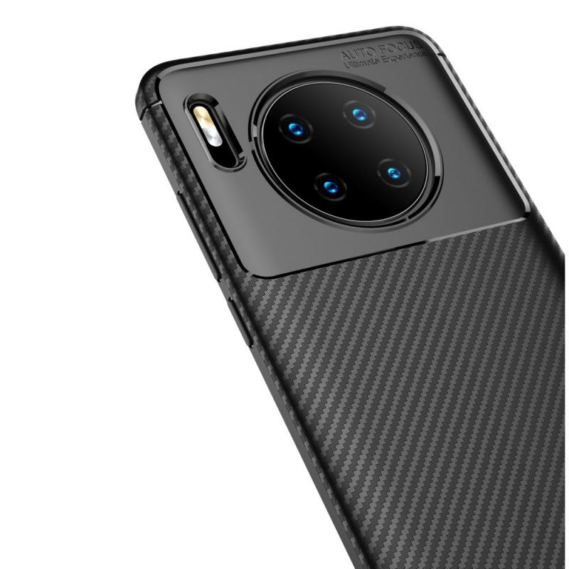 Cover for Huawei Mate 30 Sort Fleksibel Kulfiberstruktur