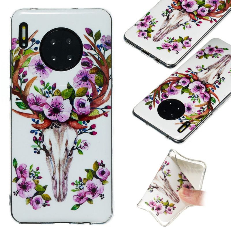 Cover Huawei Mate 30 Fluorescerende Blomstrende Elg