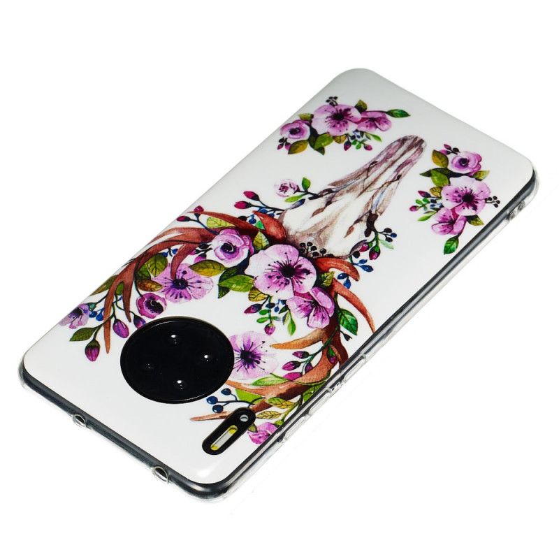 Cover Huawei Mate 30 Fluorescerende Blomstrende Elg