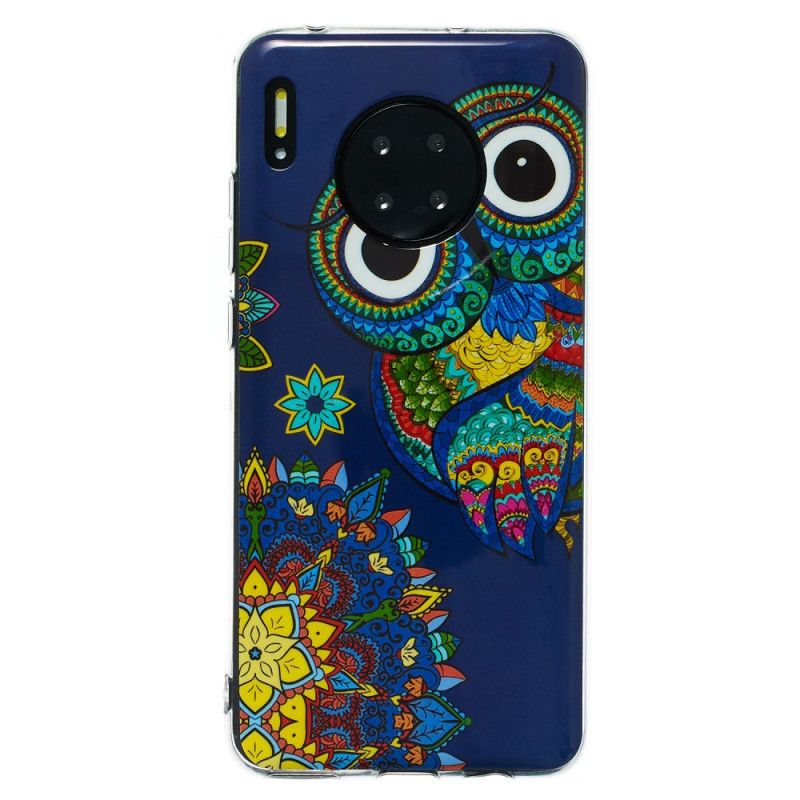 Cover Huawei Mate 30 Mobilcover Fluorescerende Mandalaugle