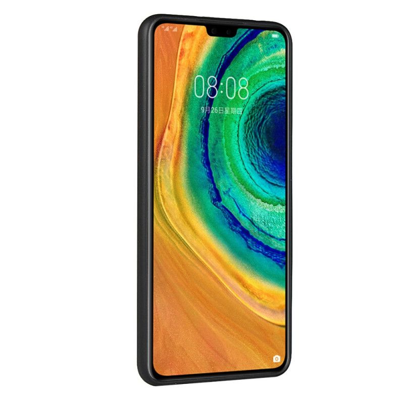 Cover Huawei Mate 30 Sort Mobilcover Dobbelt Kortholder I Lædertekstur