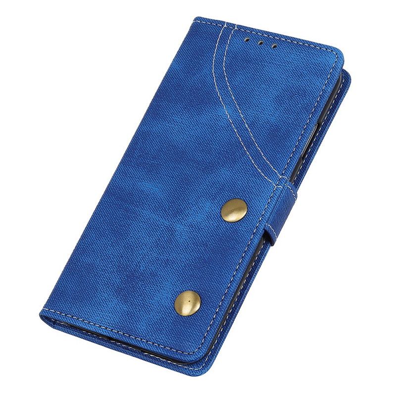 Flip Cover Huawei Mate 30 Sort Jeans Knapper