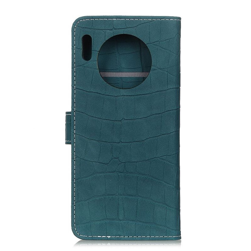 Flip Cover Læder for Huawei Mate 30 Sort Krokodillekraft