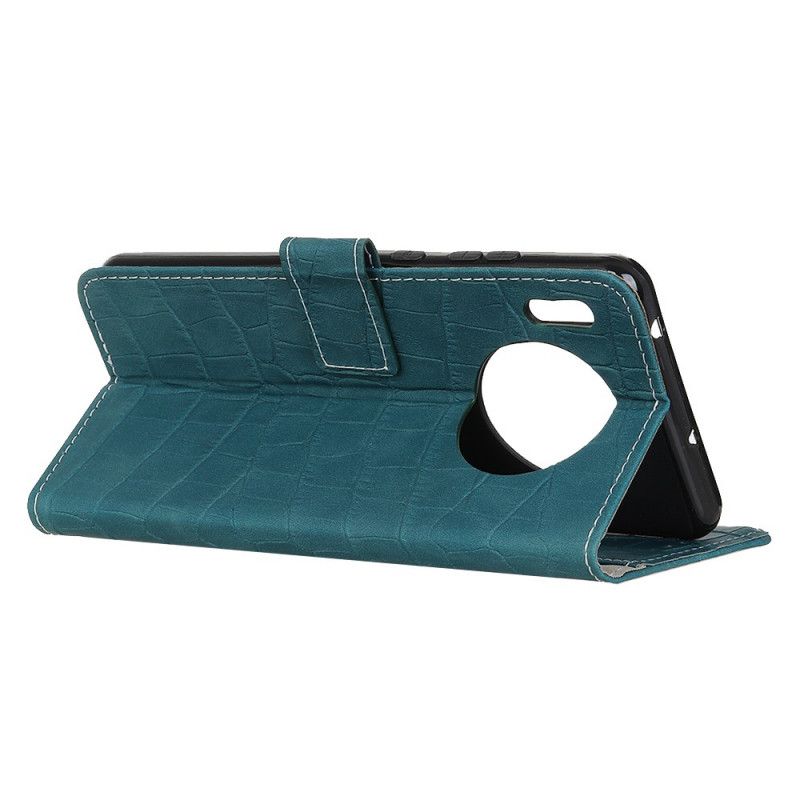 Flip Cover Læder for Huawei Mate 30 Sort Krokodillekraft