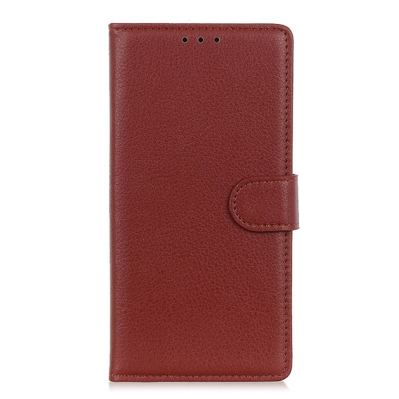 Flip Cover Læder Huawei Mate 30 Sort Premium Lychee-Lædereffekt