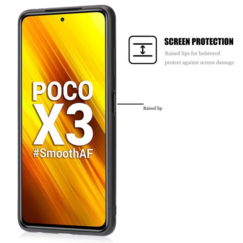 Cover for Xiaomi Poco X3 Sort Lædereffekt