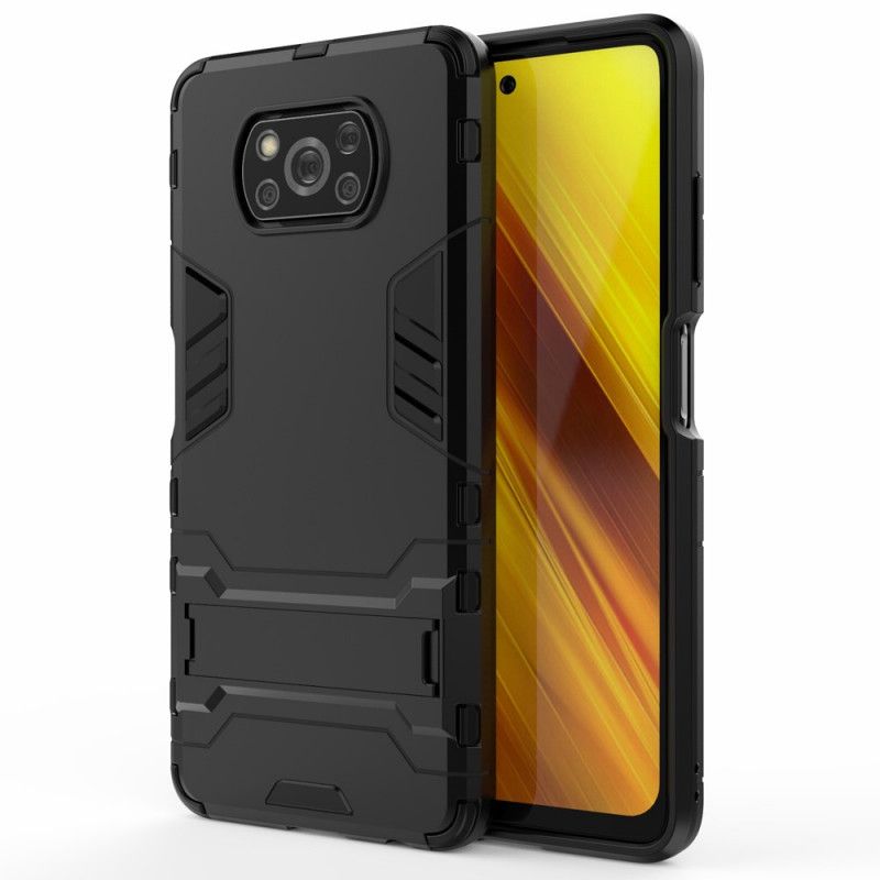 Cover for Xiaomi Poco X3 Sort Ultra Resistent Med Støtte