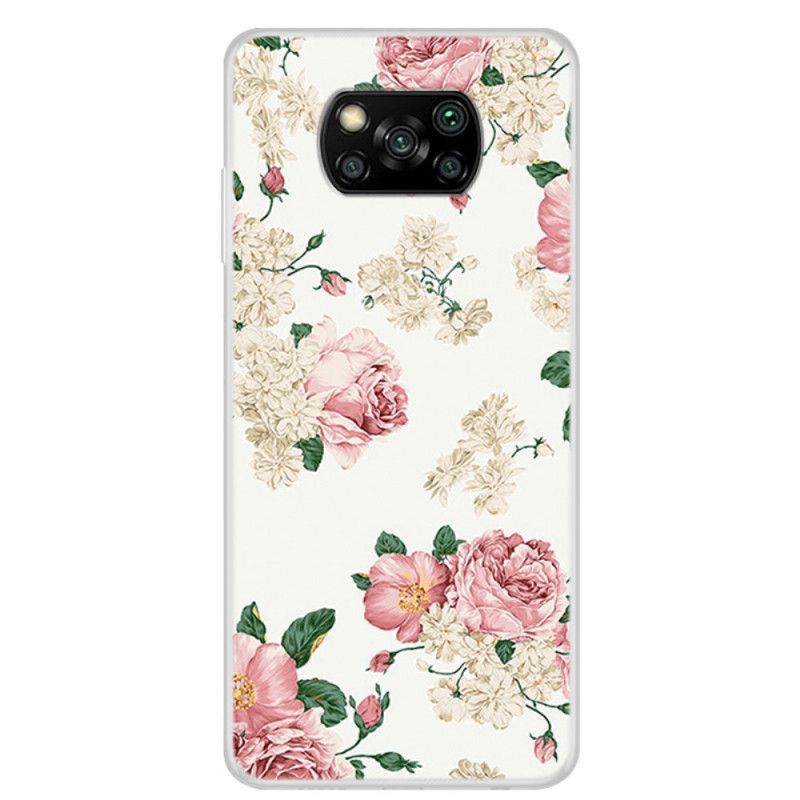 Cover Xiaomi Poco X3 Frihedsblomster