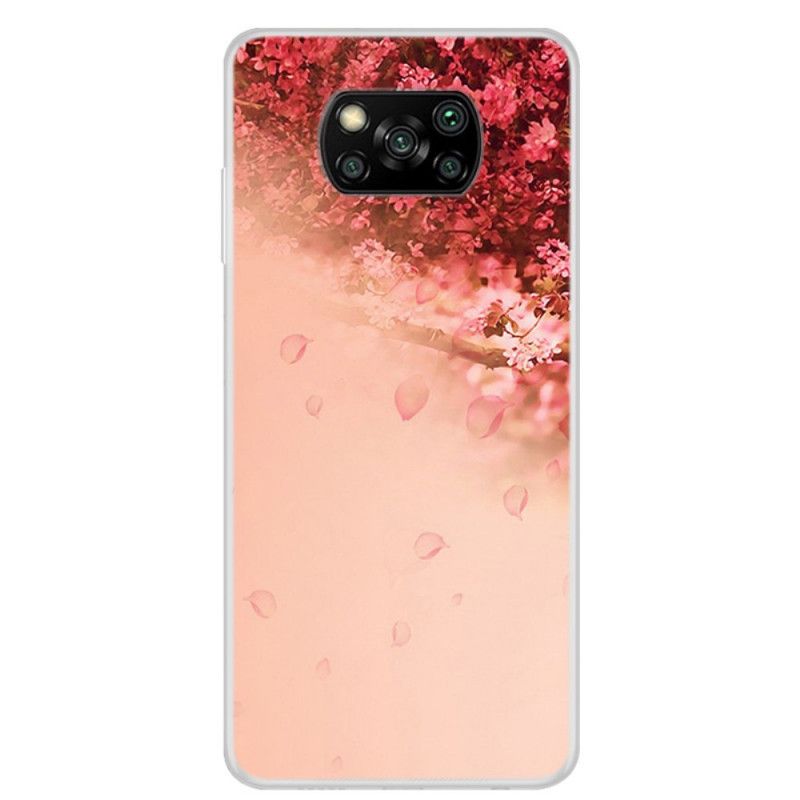 Cover Xiaomi Poco X3 Mobilcover Gennemsigtigt Romantisk Træ