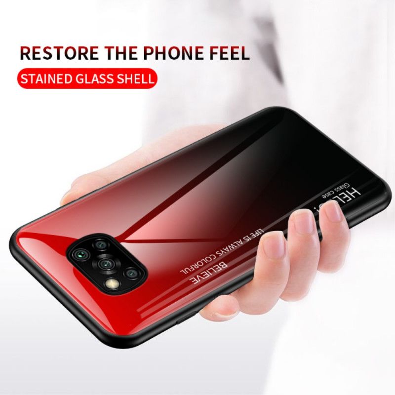 Cover Xiaomi Poco X3 Sort Hej Hærdet Glas