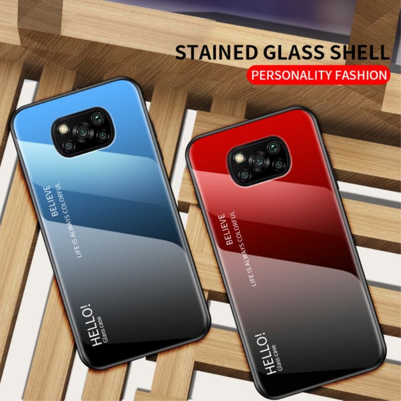 Cover Xiaomi Poco X3 Sort Hej Hærdet Glas