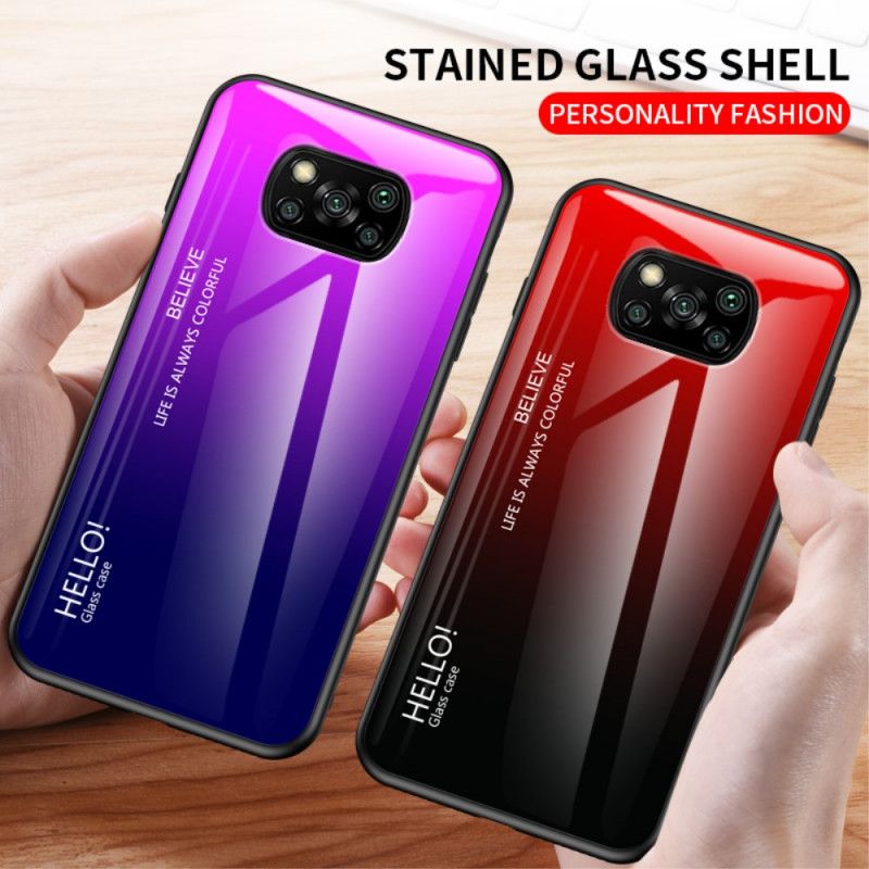 Cover Xiaomi Poco X3 Sort Hej Hærdet Glas