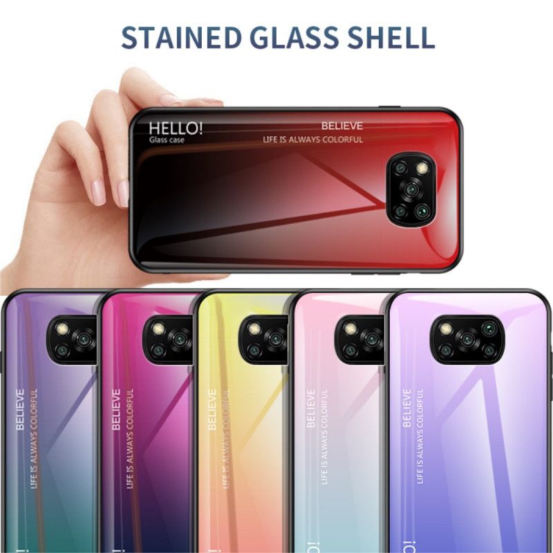 Cover Xiaomi Poco X3 Sort Hej Hærdet Glas