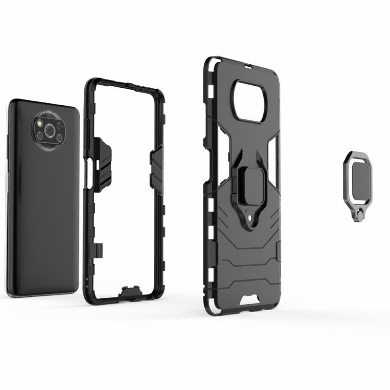 Cover Xiaomi Poco X3 Sort Resistent Ring