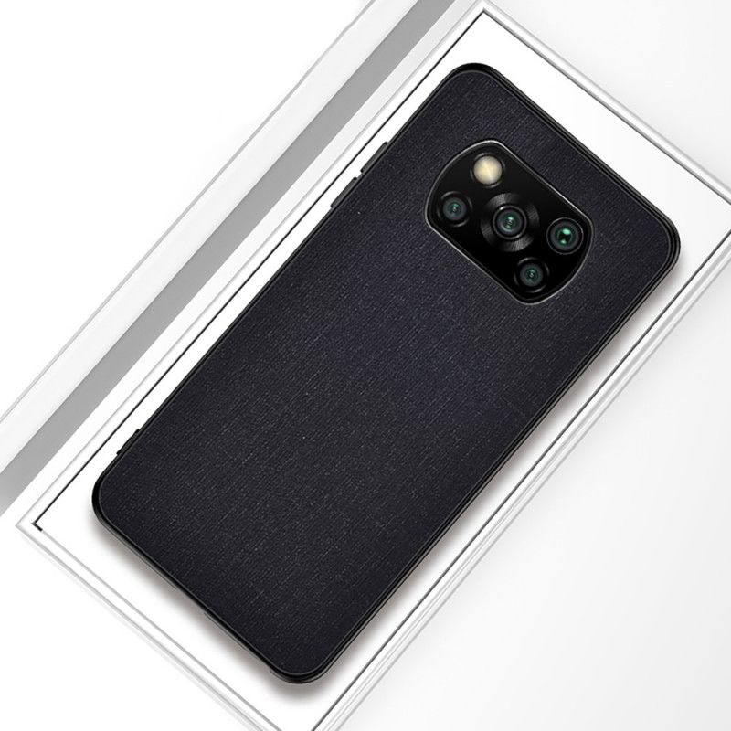 Cover Xiaomi Poco X3 Sort Stoftekstur