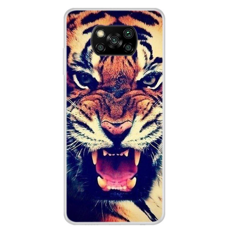 Cover Xiaomi Poco X3 Tiger Ansigt