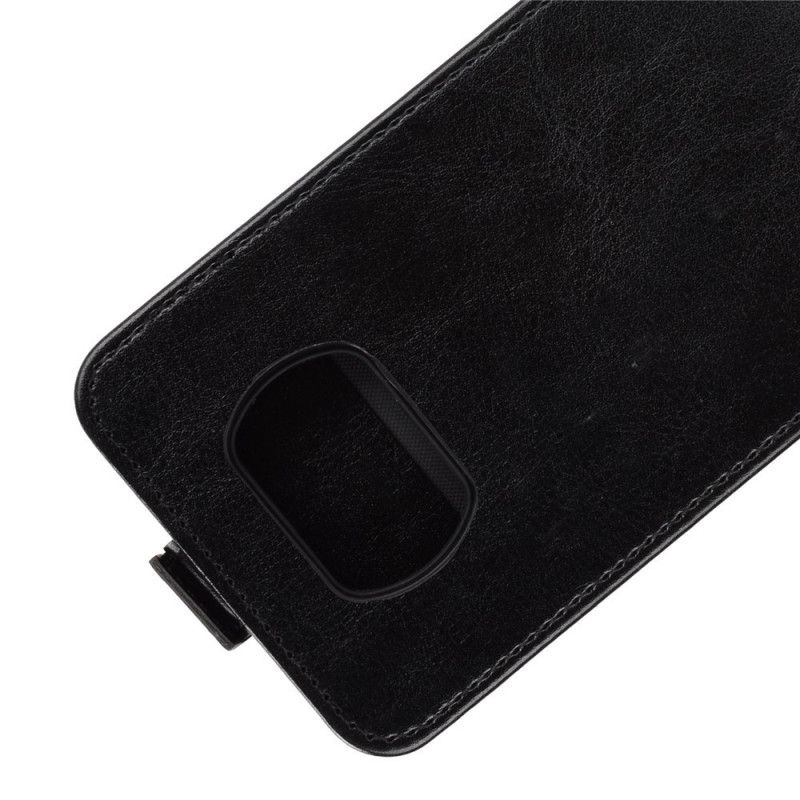 Flip Cover Læder for Xiaomi Poco X3 Sort Lodret Lædereffektklap