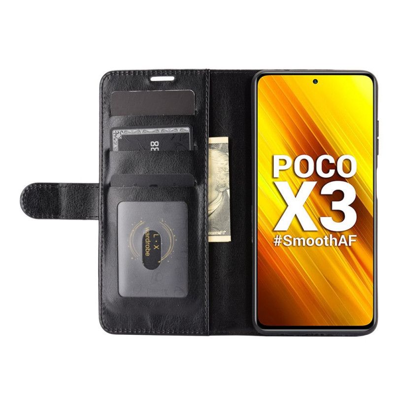 Flip Cover Læder for Xiaomi Poco X3 Sort Ultra Kunstlæder