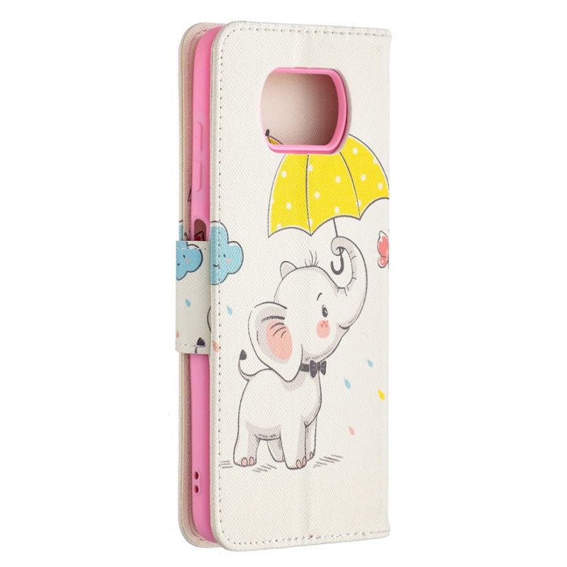 Flip Cover Læder Xiaomi Poco X3 Baby Elefant Beskyttelse