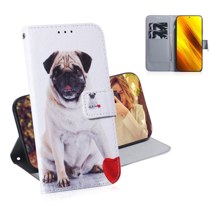 Flip Cover Læder Xiaomi Poco X3 Mops Hund