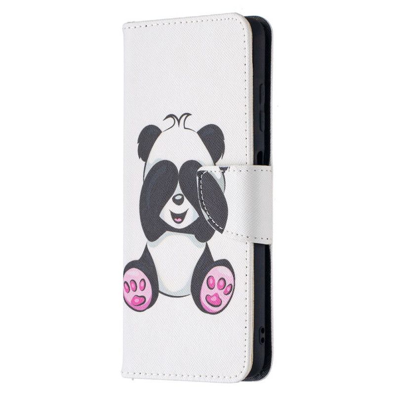 Flip Cover Læder Xiaomi Poco X3 Sjov Panda Beskyttelse