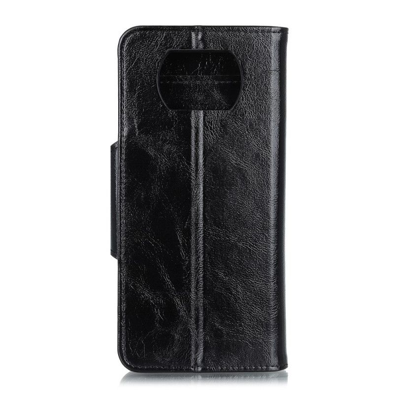 Flip Cover Læder Xiaomi Poco X3 Sort Imiteret Læder 6 Kortholder