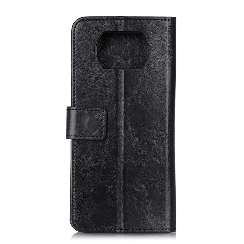 Flip Cover Læder Xiaomi Poco X3 Sort Khazneh Elegance Læder Stil