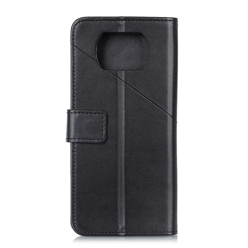 Flip Cover Læder Xiaomi Poco X3 Sort Nitte X Design Original