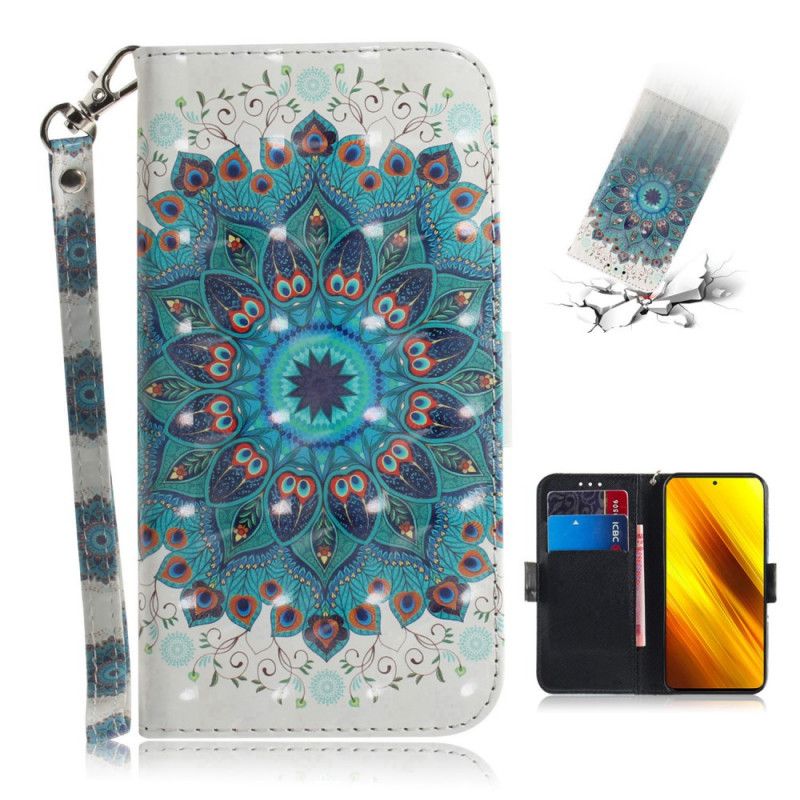 Flip Cover Xiaomi Poco X3 Mesterlig Mandala Med Rem