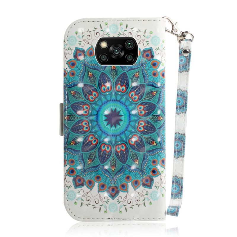 Flip Cover Xiaomi Poco X3 Mesterlig Mandala Med Rem