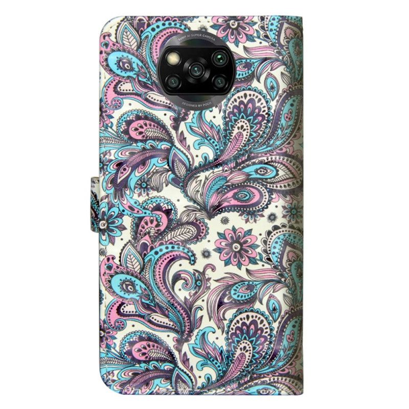 Flip Cover Xiaomi Poco X3 Mobilcover Mønstrede Blomster