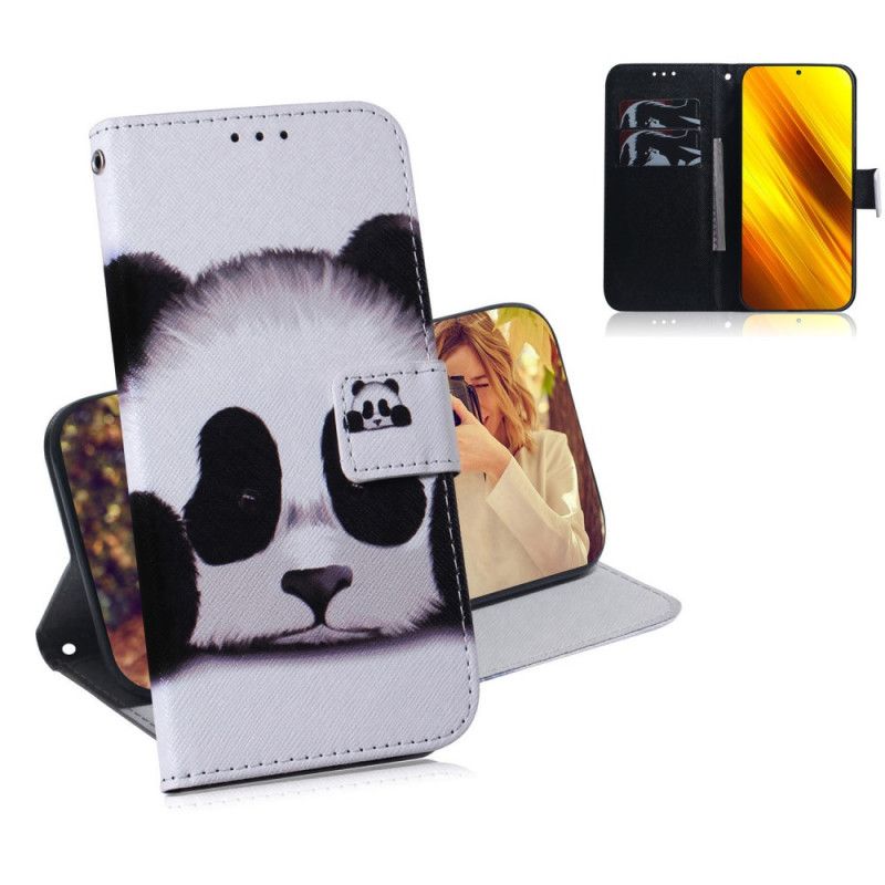 Flip Cover Xiaomi Poco X3 Panda Ansigt