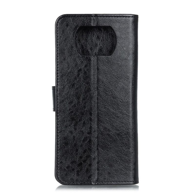 Flip Cover Xiaomi Poco X3 Sort Mobilcover Business Læder Stil