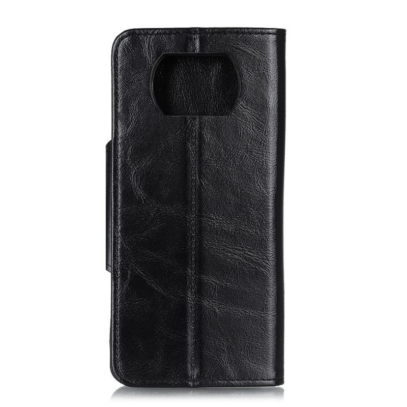 Flip Cover Xiaomi Poco X3 Sort Mobilcover Khazneh Skinnende Kunstlæder