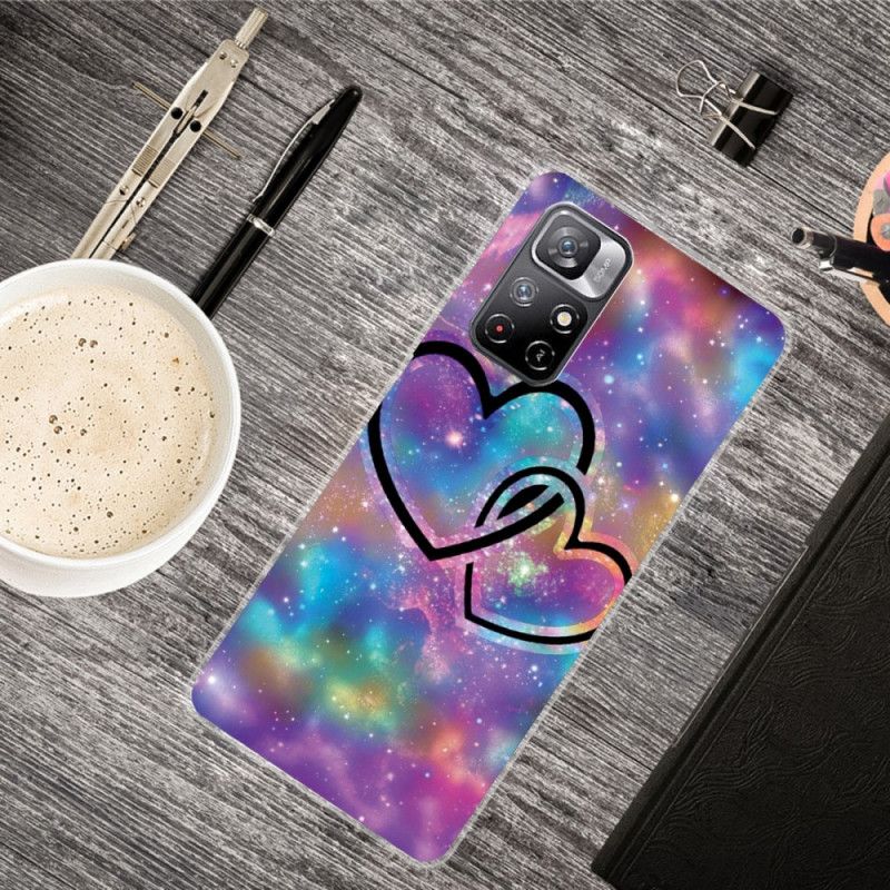 Cover Til Xiaomi Redmi Note 11 / Poco M4 Pro 5g Kædede Hjerter