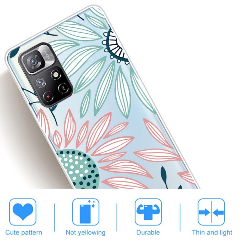 Cover Til Xiaomi Redmi Note 11 / Poco M4 Pro 5g Ren Blomst