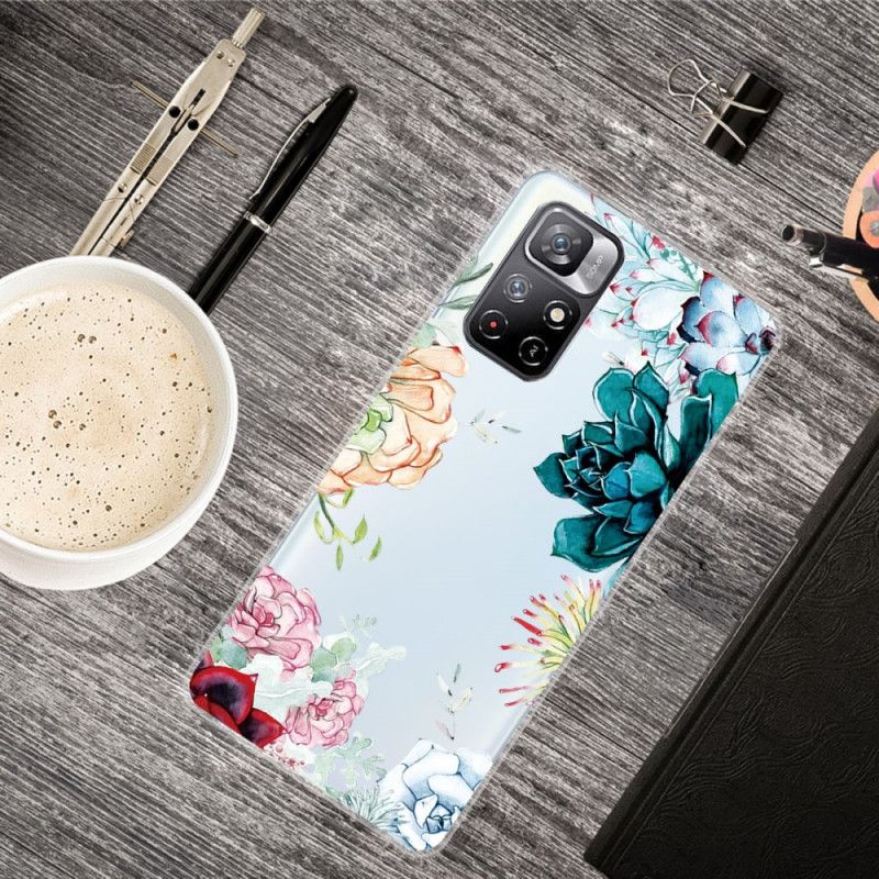 Cover Xiaomi Redmi Note 11 / Poco M4 Pro 5g Akvarelblomster