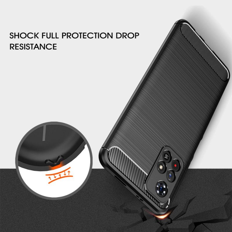 Cover Xiaomi Redmi Note 11 / Poco M4 Pro 5g Børstet Kulfiber