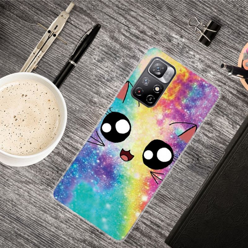 Cover Xiaomi Redmi Note 11 / Poco M4 Pro 5g Cat Tegnefilm