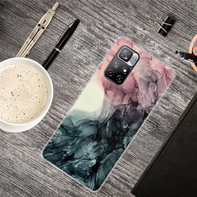 Cover Xiaomi Redmi Note 11 / Poco M4 Pro 5g Farvet Marmor