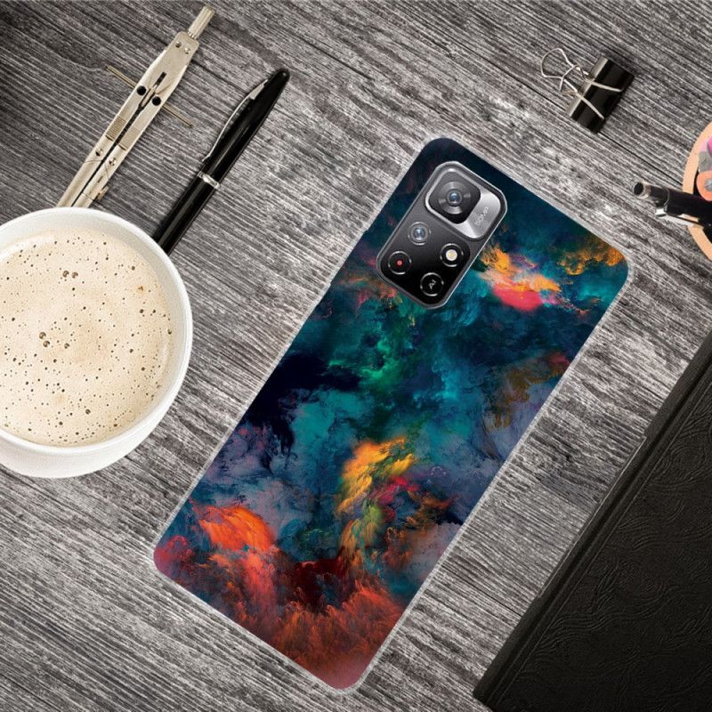 Cover Xiaomi Redmi Note 11 / Poco M4 Pro 5g Telefon Etui Farvede Skyer