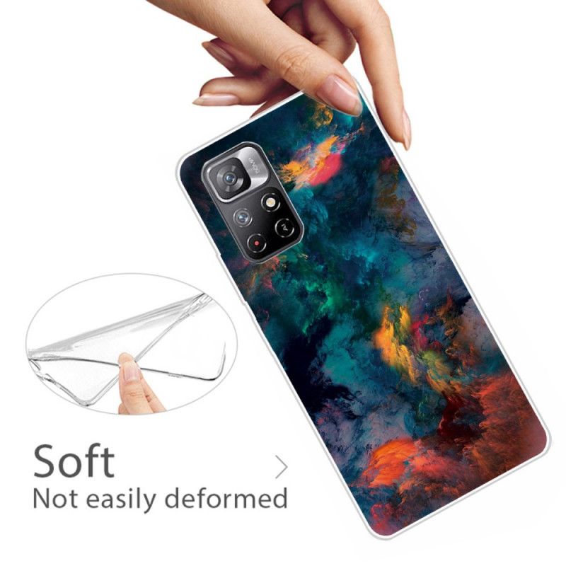 Cover Xiaomi Redmi Note 11 / Poco M4 Pro 5g Telefon Etui Farvede Skyer