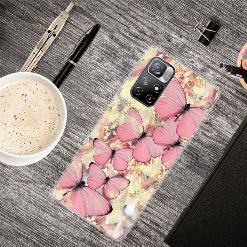 Cover Xiaomi Redmi Note 11 / Poco M4 Pro 5g Telefon Etui Kongelige Sommerfugle