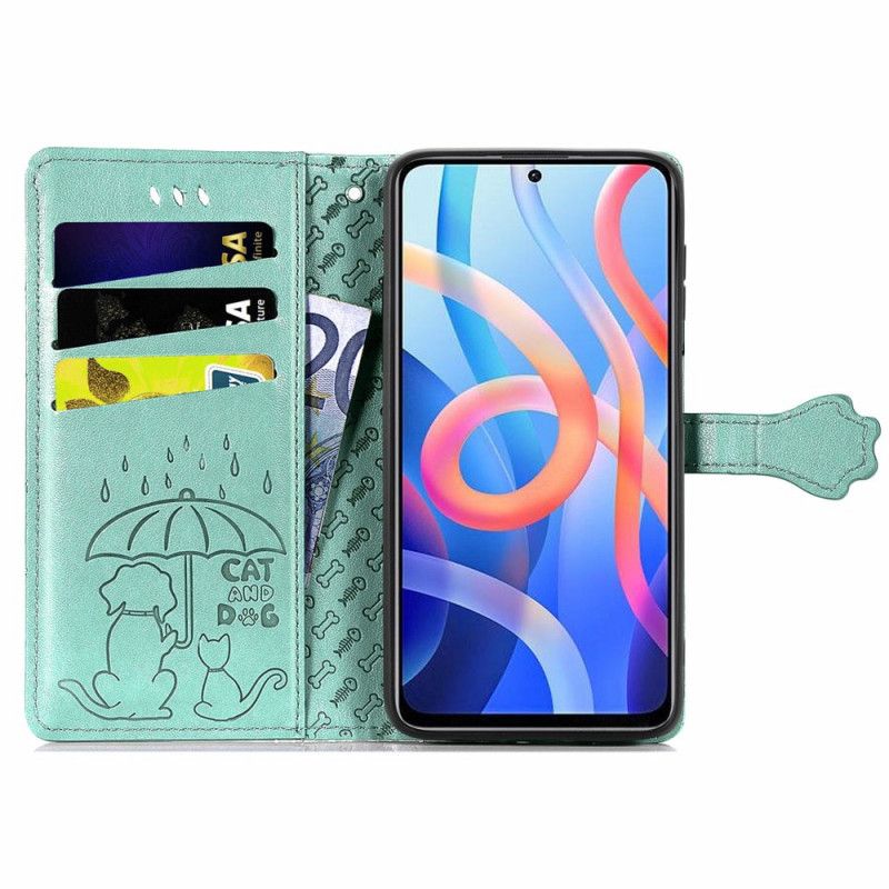 Flip Cover Til Xiaomi Redmi Note 11 / Poco M4 Pro 5g Animerede Dyr