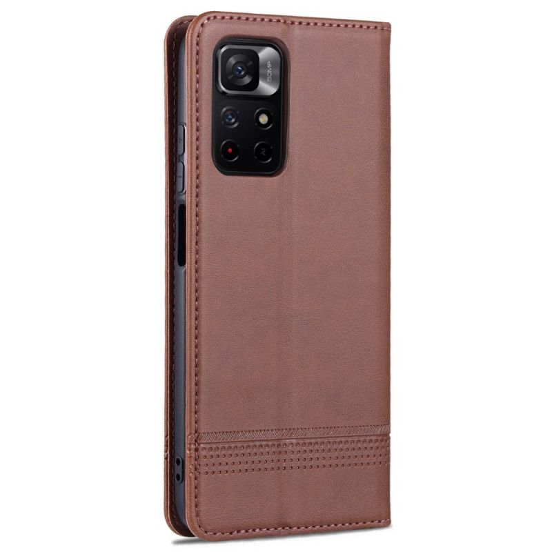 Flip Cover Til Xiaomi Redmi Note 11 / Poco M4 Pro 5g Azns Læderstil